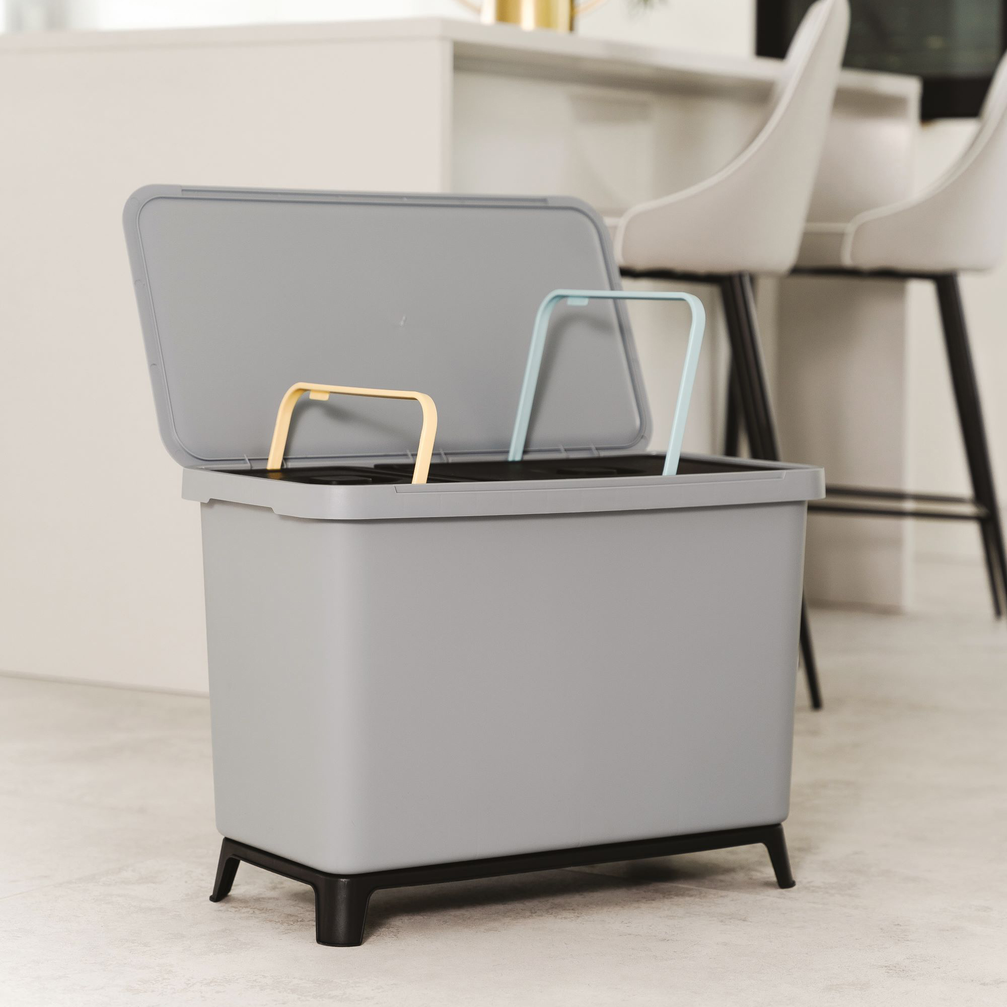 Keden Systema Q 20L Mülltrenner - Praktischer Abfallbehälter Mit Deckel Für Küche & Haushalt