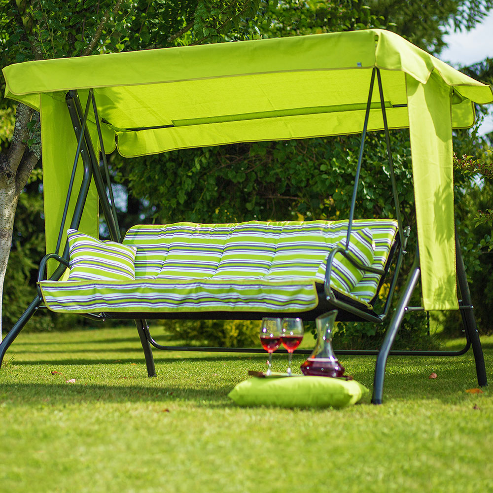 3 Sitzer Hollywoodschaukel Latina mit Auflagen Set D00112PB PATIO