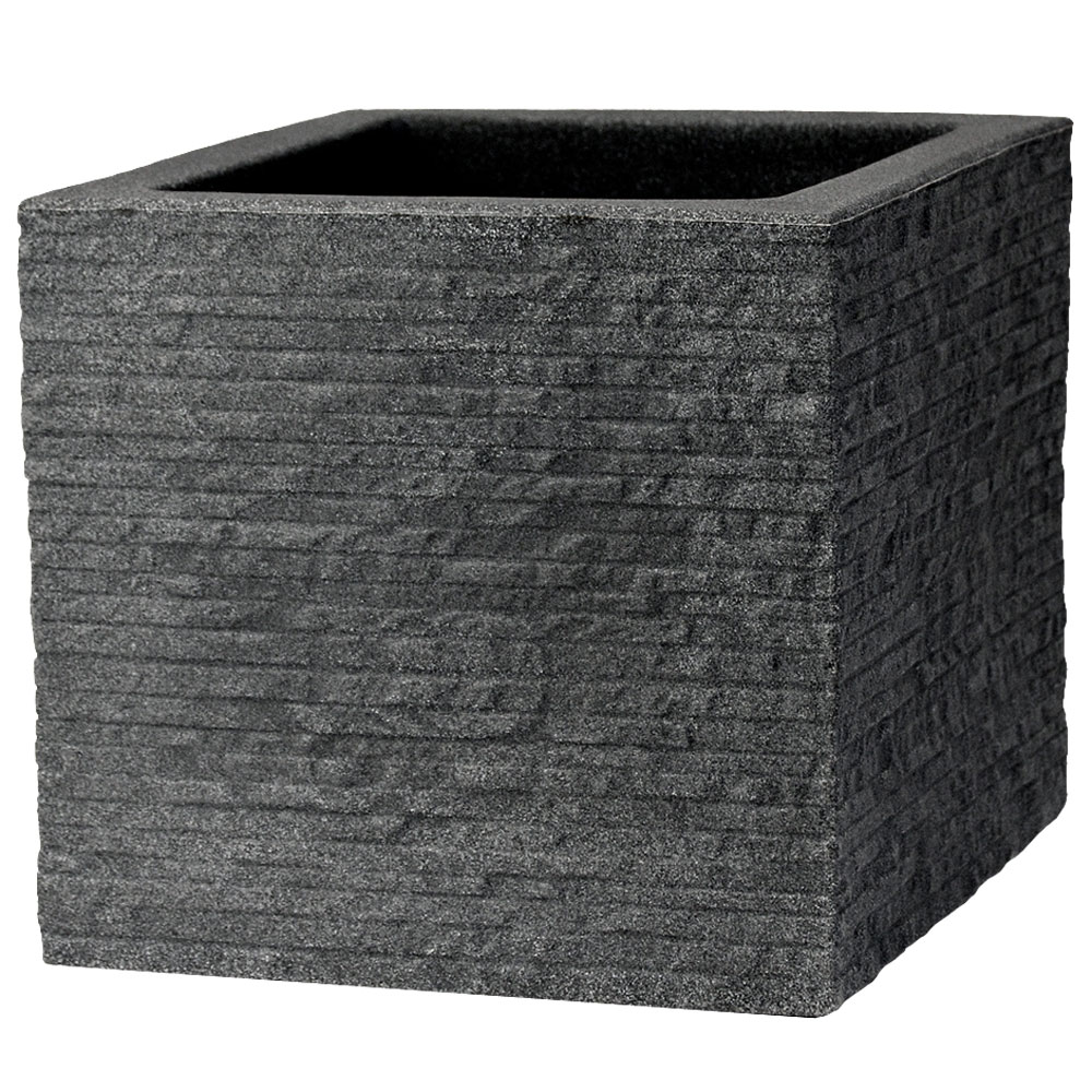 Blumentopf Kubus 40 x 40 x 34 cm anthrazit PATIO