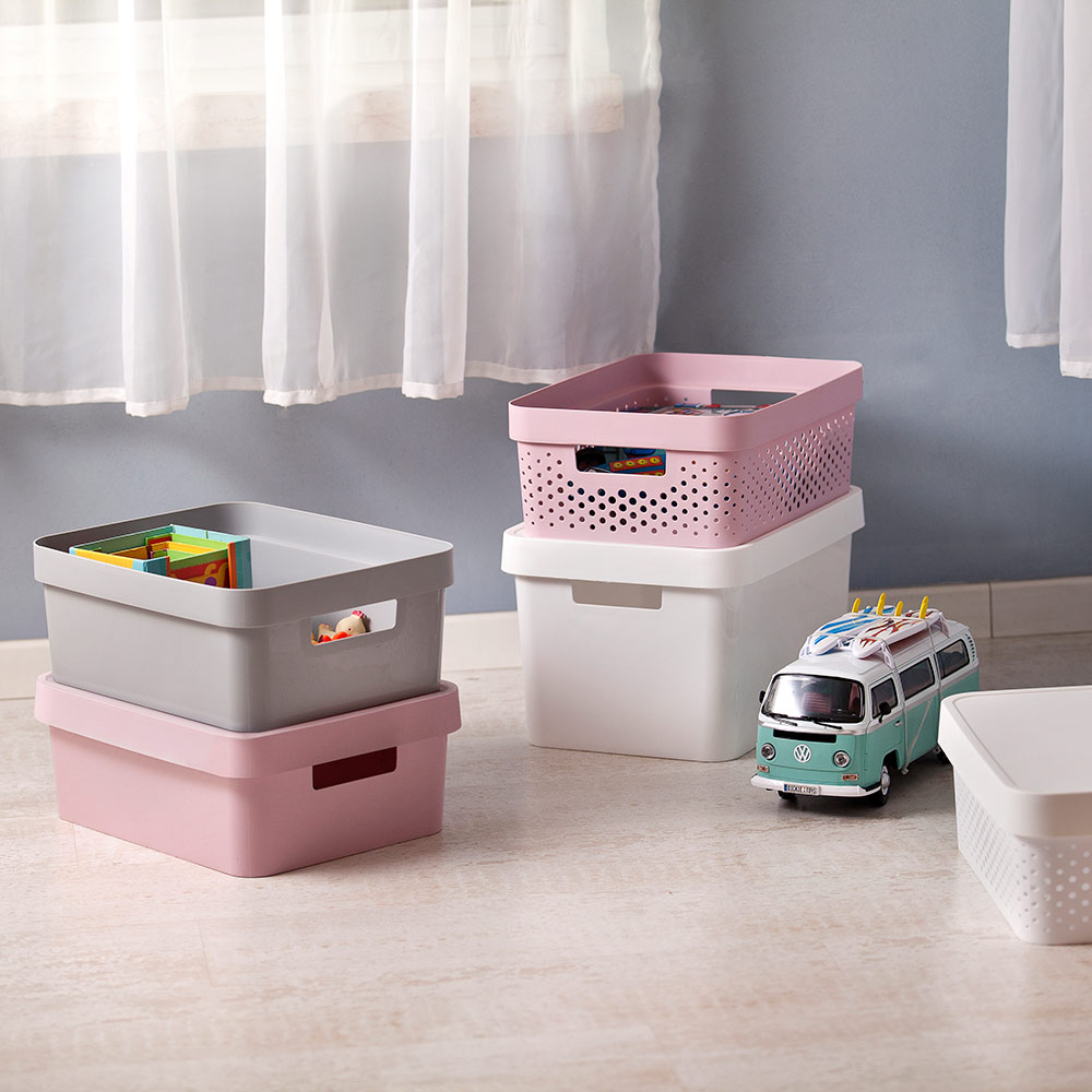 Aufbewahrungsbox mit Deckel durchbrochener Infinity 36 x 27 x 14 cm